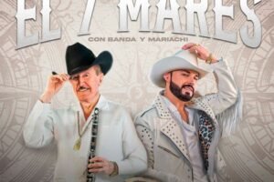 Portada del sencillo “El 7 Mares” de Germán Lizárraga y su Banda Estrellas de Sinaloa junto a Saúl “El Jaguar”